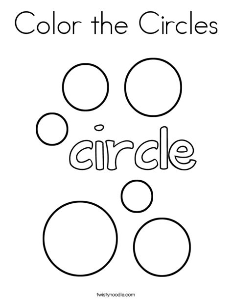 Coloring, circle, kids, preschool, color, shapes, book, pattern. Color the Circles Coloring Page - Twisty Noodle