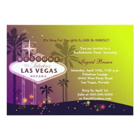 Glamorous Las Vegas Fun Bachelorette Party Card Awesome Bachelorette Party Bachelorette Party