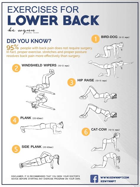 Exercises For Lower Back Ke Wynn Medical Fitness Center Clinical Massage Rehab Sports