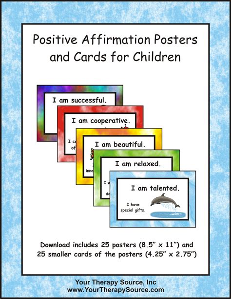 Positive Affirmation Posters And Cards Your Therapy Source