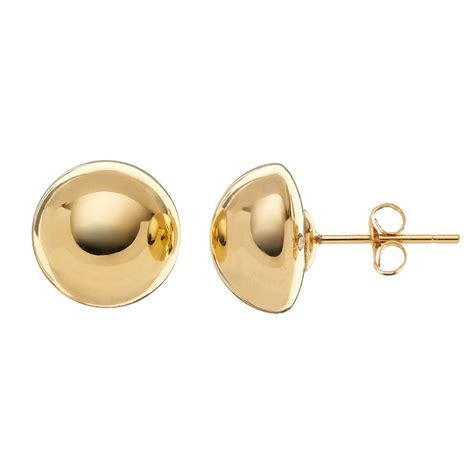 14k Gold Button Stud Earrings Kohls