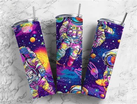 Watercolor Astronaut 20oz Sublimation Graphic By FreeSublimations