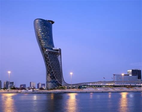 Leaning Building Of Abu Dhabi Capital Gate Hyatt Hotel