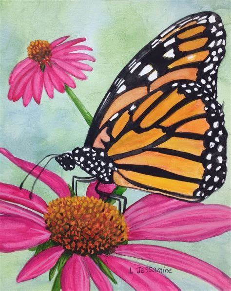 Acrylic Painting Flowers Nature Art Painting Butterfly Painting