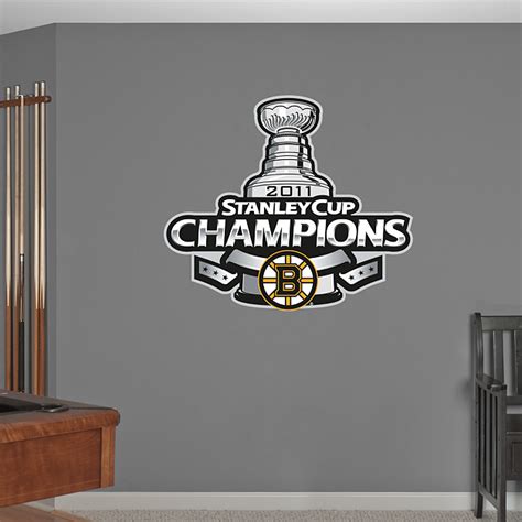 Boston Bruins 2011 Stanley Cup Champions Logo Wall Decal Shop Fathead