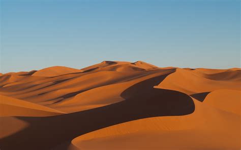 Nature Landscape Desert Sand Dune Clear Sky Shadow Wallpapers Hd Desktop And Mobile