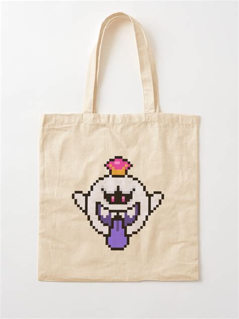 Pixel King Boo Tote Bag For Sale By Impishmatt Redbubble