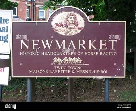 Newmarket Town Sign Stock Photo Alamy