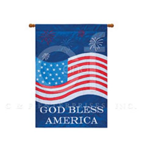 Flag Hanging God Bless America