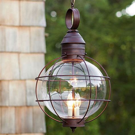 Iron Industrial Loft Outdoor Pendant Lamp Globe Multipurpose Hanging Lights For Garden