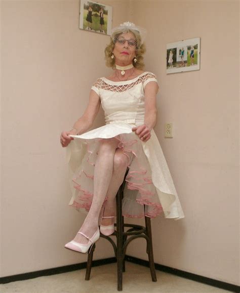 Showing Off My Petticoat A Nice White Dress White Stocki Flickr