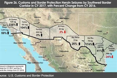 Map Of Us And Mexico Border Towns