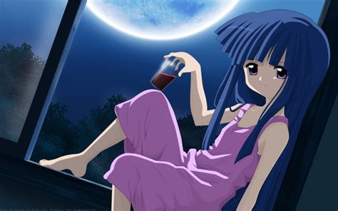 Furude Rika Higurashi No Naku Koro Ni Highres Wallpaper 00s Alcohol Blue Hair Dress