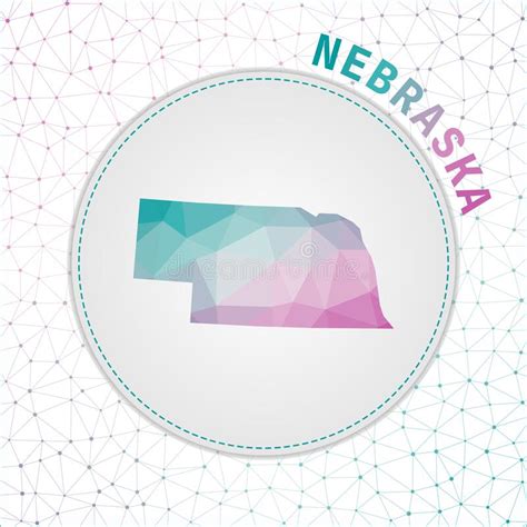 Vector Polygonal Nebraska Map Stock Vector Illustration Of Crystal