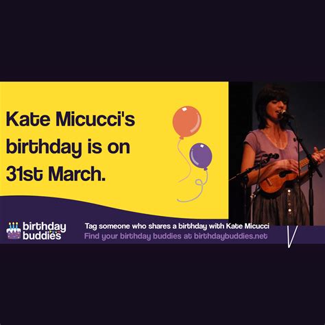 Kate Micucci's birthday is 31st March 1980