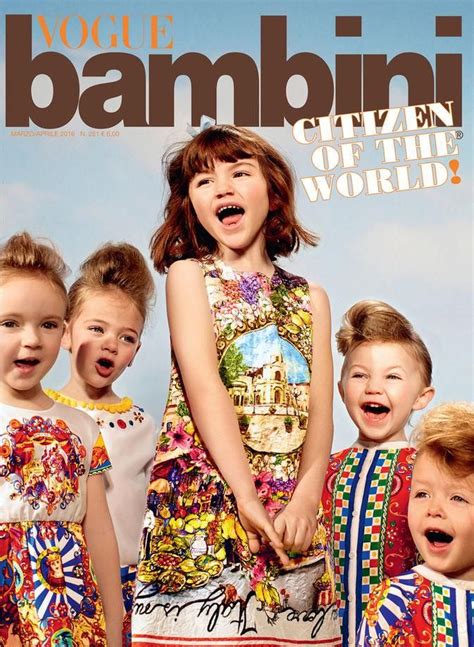 Vogue Bambini Kids Children Enfant Fashion Italia Magazine March 2016