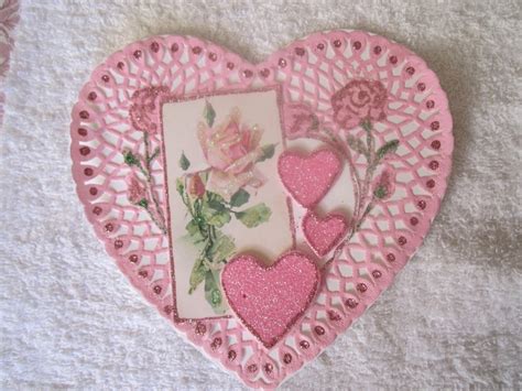 Pink Glitter Hearts Valentines Cards Heart Cards Glitter Cards