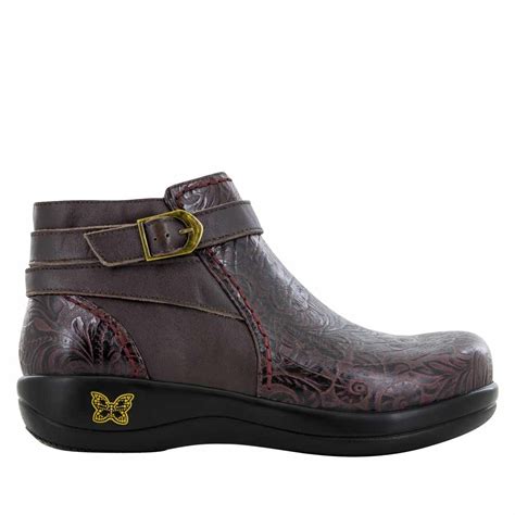 alegria shoes dylan molasses tooled ankle boots