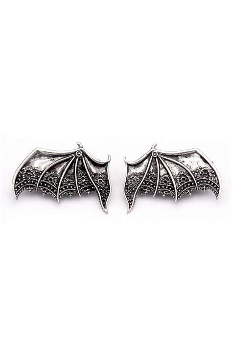 Steampunk Bat Wing Hair Clips Pair Of 2 Bat Wings Hair Clips Gothic Crosses