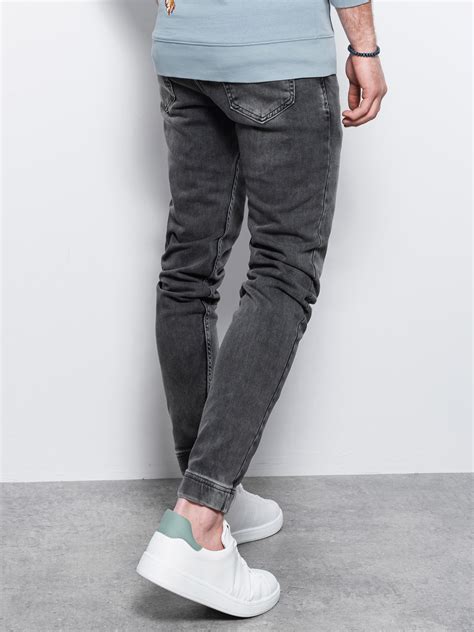 Mens Jeans Joggers P907 Grey Modone Wholesale Clothing For Men