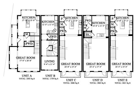 03425 14 Townhouse House Plan 03425 14 Design From Allison Ramsey