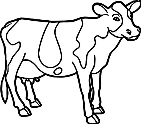 Cow Farm Animal Coloring Page