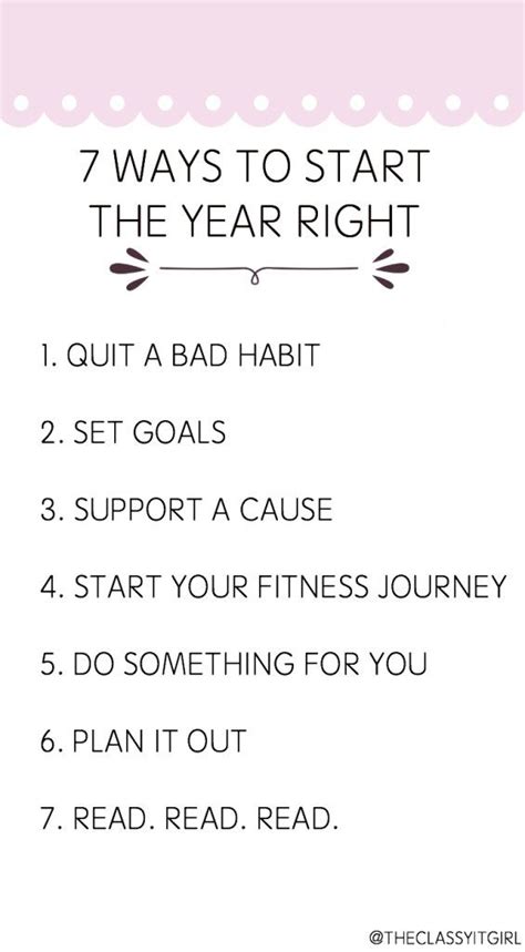 7 Ways To Start The Year Right The Classy It Girl Planner Tips