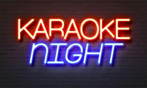 Karaoke Night Neon Sign On Brick Wall Background Stock Image Image Of Decoration Shape 87058563