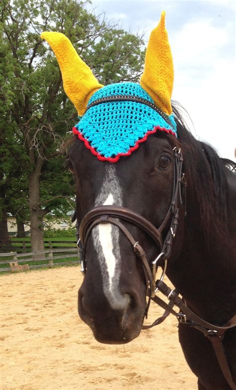 Horse Bonnet Horse Ear Nets Knit And Crochet Pattern