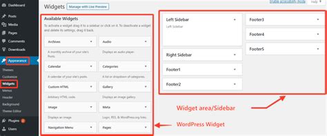 What Is Wordpress Widget And Sidebarwidget Area