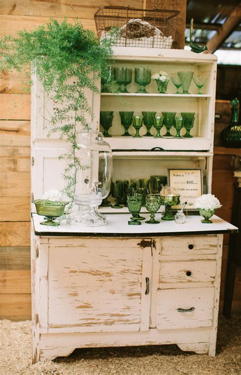 Vintage kitchen hutch, vintage hoosier kitchen cabinet, antique kitchen cupboard with flour. green and white - stemware and hoosier from Southern ...