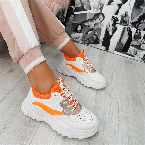 New Womens Ladies Chunky Trainers Platform Fashion Sneakers Lace Up