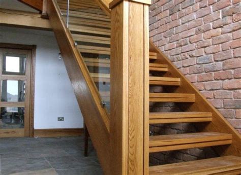 Carpeted Oak Embedded Glass Edwards And Hampson Glass Stairs Design