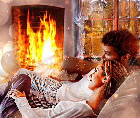 Romantic Fireplace Gif