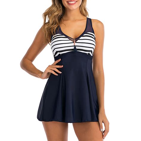 plus size women swimdress two piece swimwear swimsuit beachwear backless padded ebay