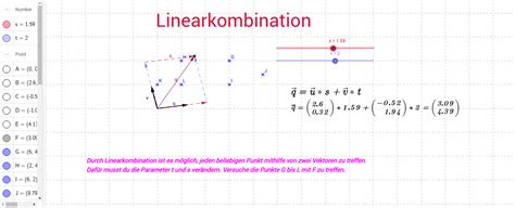 Wie wird die linearkombination eines vektors aus anderen vektoren bestimmt? Linearkombination von Vektoren - GeoGebra