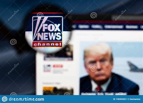 Fox News Channel Logo Visible Through A Magnifying Glass
