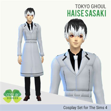 Haise Sasaki Cosplay Set For The Sims 4 Spring4sims Sims 4 Anime Sims 4 Sims