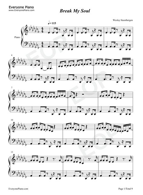 Break My Soul-Beyonce五线谱预览-EOP在线乐谱架