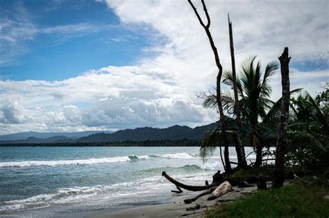 Beautiful Landscape Of A Tropical Beach In Costa Rica Stock Photo