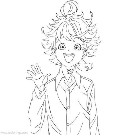 The Promised Neverland Coloring Pages Emma Outline Coloring Pages