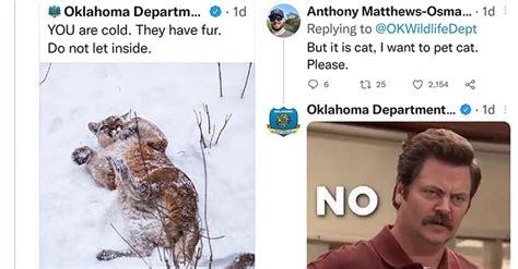 Hilarious Oklahoma Department Of Wildlife Tweets Media Chomp