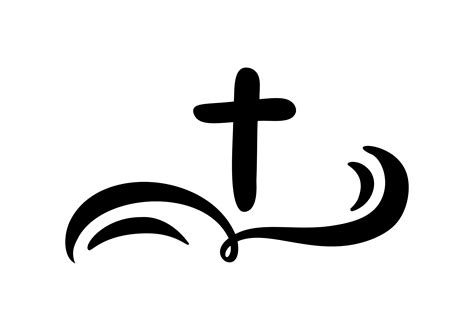Illustration Vectorielle Du Logo Chrétien Emblème Avec Croix Et Sainte