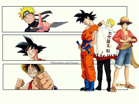 Goku Naruto And Luffy Anime Crossover Cool Anime Pictures Anime