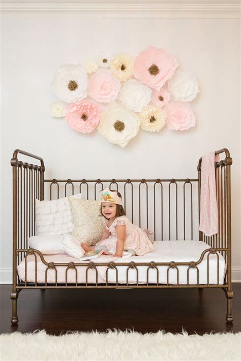 Blush Pink Girls Toddler Room That Flower Wall Installment Is