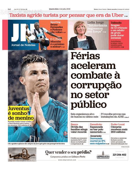 Jornal De Notícias 4 Jul 2018 Jornais E Revistas Sapo 24