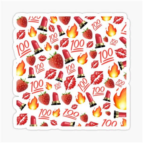 Baddie Red Aesthetic Emojis Sticker For Sale By Shauna220 Redbubble