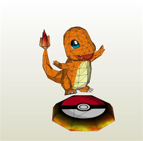 Maybe you would like to learn more about one of these? Papercraft .pdo file template for Pokemon - Charmander ...