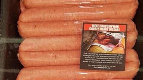 Rush Hour Vegans Plastering Meat With Disturbing Stickers Au — Australia’s Leading