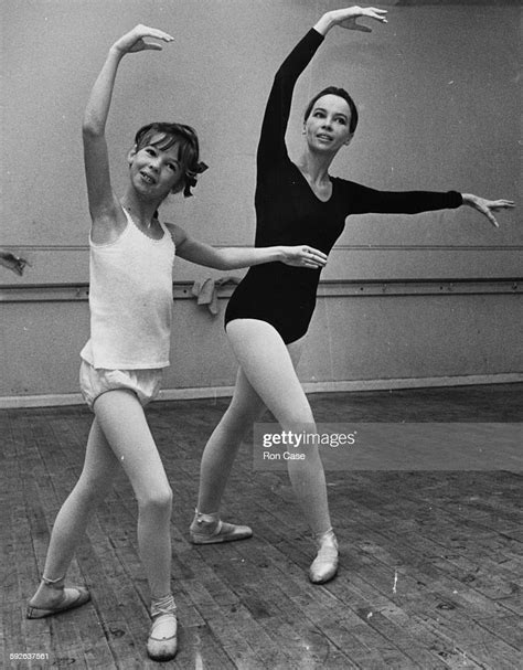 actress and dancer leslie caron practicing ballet with her daughter news photo getty images